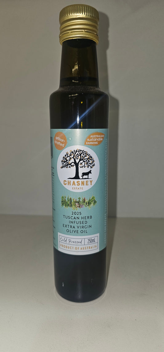 2025 Harvest Infused Extra Virgin Olive Oil 250ml - Tuscan Herb