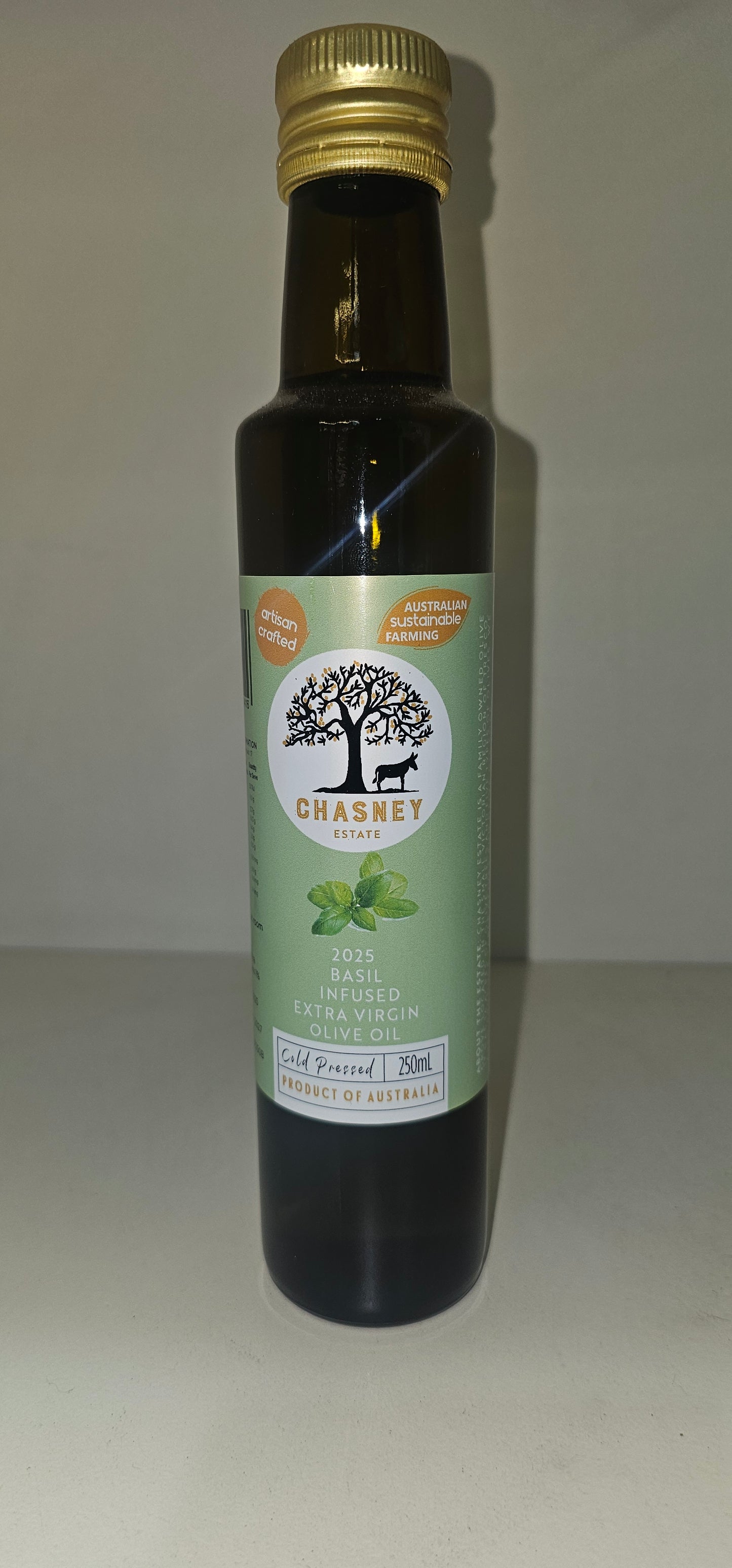 2025 Harvest Infused Extra Virgin Olive Oil 250ml - Basil